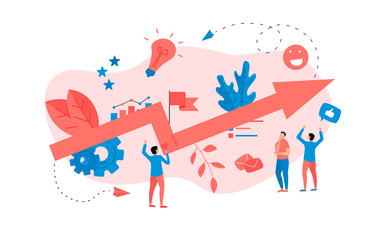 Abstract business blue arrow. Finance concept.	