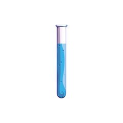 Vector test tubes filled with blue substance