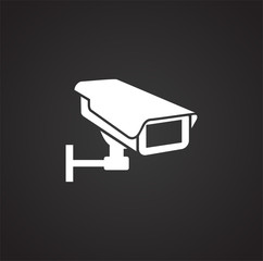 CCTV related icon on background for graphic and web design. Simple illustration. Internet concept symbol for website button or mobile app.