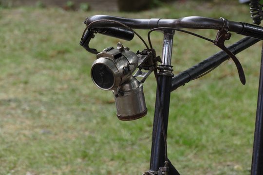 vintage velocipede acetylene lamp