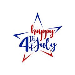 Modern Fourth Of July United States Independence Day Celebration Flag Background Header Banner Blue and Red Color For Personal and all Business Company with High end Look