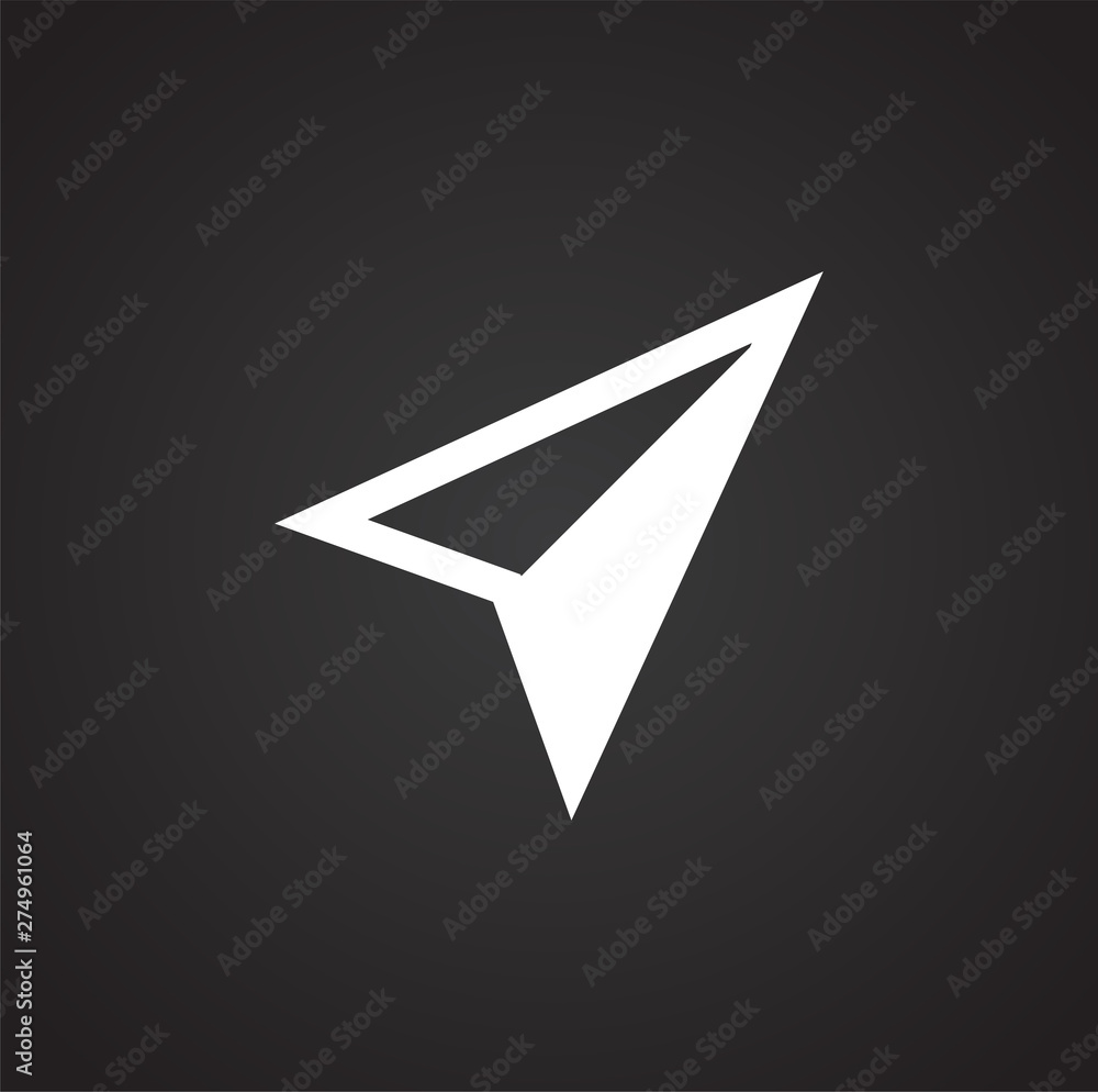 Poster geolocation related icon on background for graphic and web design. simple illustration. internet con