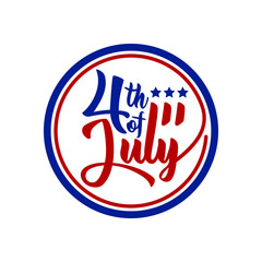 Modern Fourth Of July United States Independence Day Celebration Flag Background Header Banner Blue and Red Color For Personal and all Business Company with High end Look