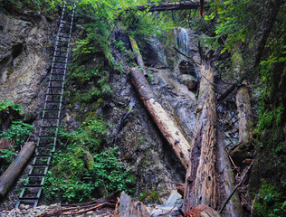 View of Strakov waterfall