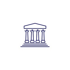 people law pillar logo vector icon illustration