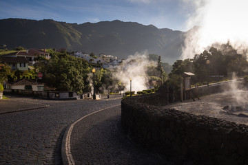 Fototapeta premium Hot springs in Furnas, Sao Miguel