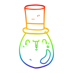 rainbow gradient line drawing cartoon posh egg