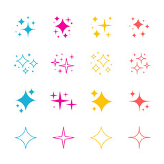 Black sparkles symbols