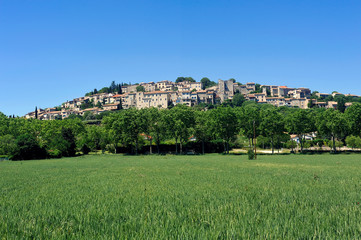 Small medieval French village of Vezenobres located in the Gard department