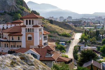 Fototapeta premium village in the mountains