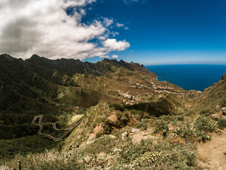 Fototapeta na wymiar Road to Taganana, Tenerife, Canarias, Spain