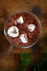 Hot chocolate with mashmallows