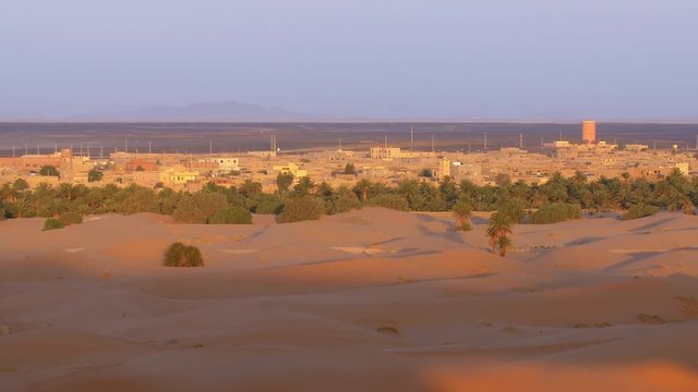 Erg Chebbi desert and Merzouga village