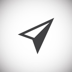 Geolocation related icon on background for graphic and web design. Simple illustration. Internet concept symbol for website button or mobile app.