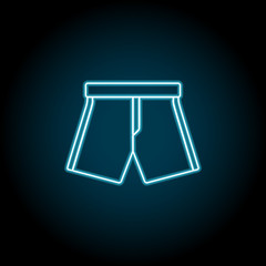 shorts neon icon. Simple thin line, outline vector of universal icons for UI and UX, website or mobile application