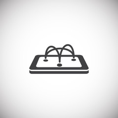 Geolocation related icon on background for graphic and web design. Simple illustration. Internet concept symbol for website button or mobile app.