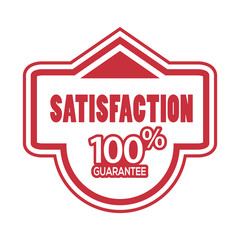 Satisfaction 100 percent guarantee label stock-vector