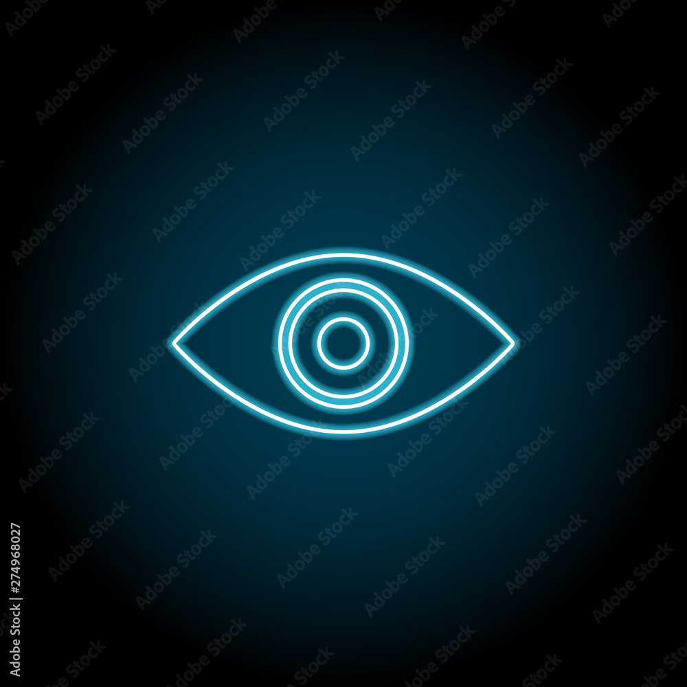 Poster observation key neon icon. simple thin line, outline vector of universal icons for ui and ux, websit