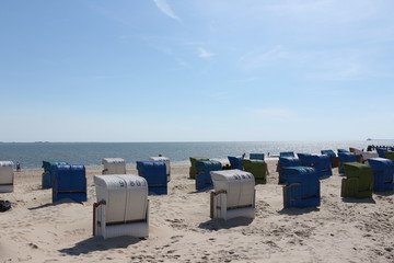 Blick auf den Sandstrand von Wyk auf Föhr