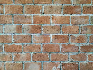 close up wall made form red brick..