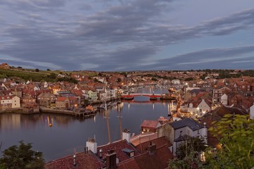 Whitby at night.