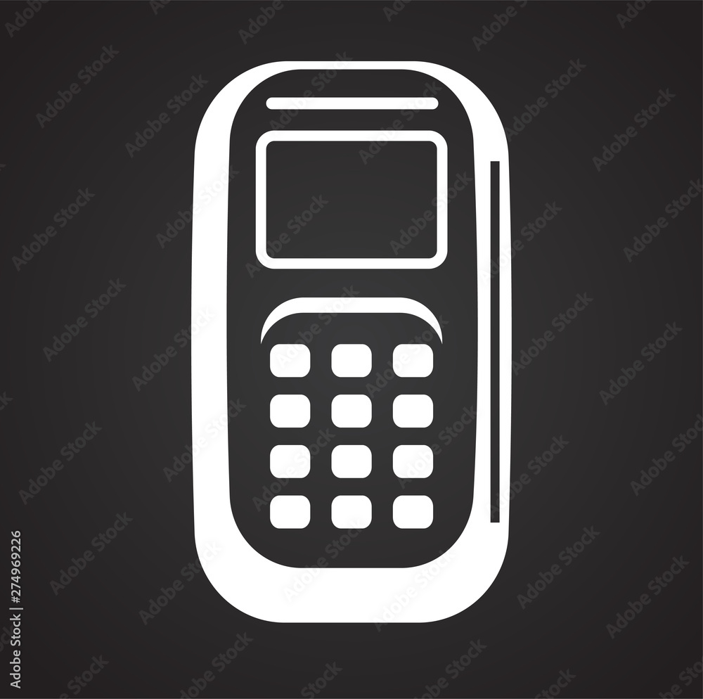 Poster pos terminal icon on background for graphic and web design. simple illustration. internet concept sy