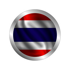 Waving Thailand's flag, the flag of Thailand, vector illustration