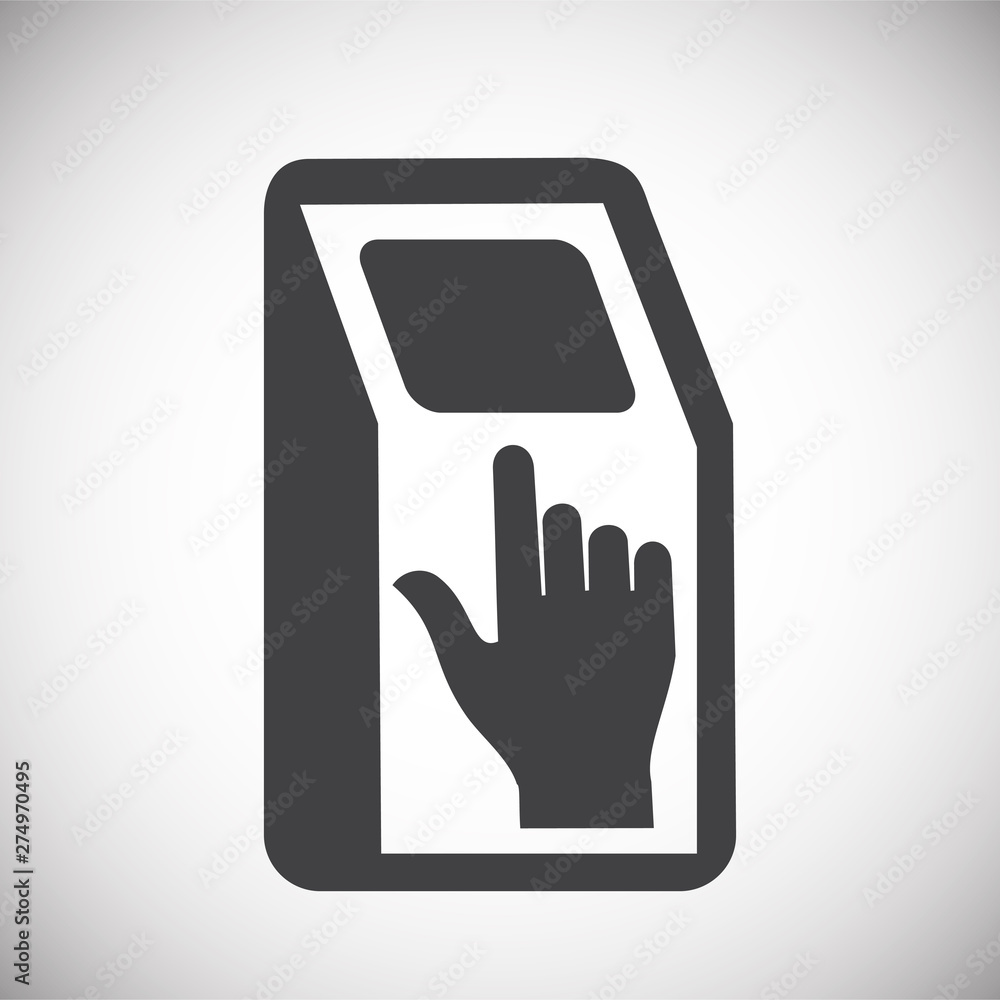 Poster pos terminal icon on background for graphic and web design. simple illustration. internet concept sy