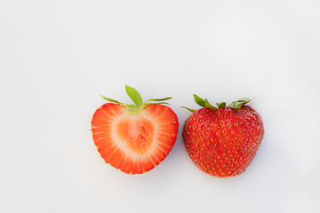 strawberry cut in half