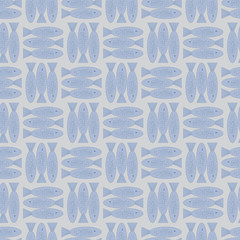 Seamless repeat design featuring fish