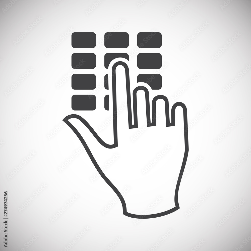 Poster pos terminal icon on background for graphic and web design. simple illustration. internet concept sy