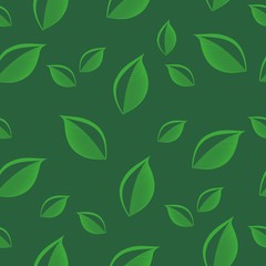 Seamless vector pattern leaf