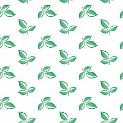 Seamless vector pattern leaf