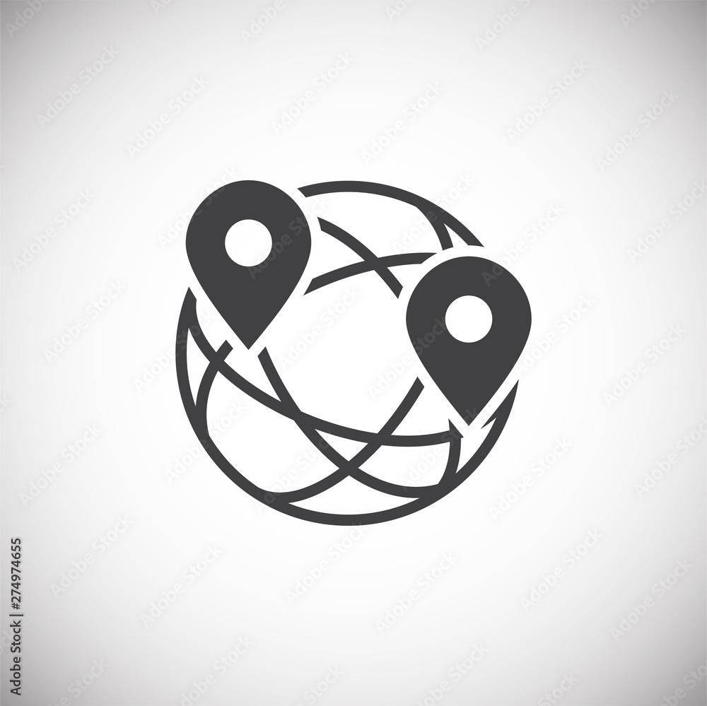 Poster geolocation related icon on background for graphic and web design. simple illustration. internet con