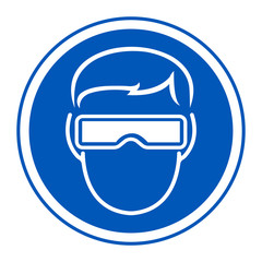 Symbol wear goggles Sign Isolate On White Background,Vector Illustration EPS.10