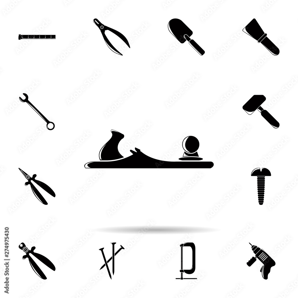 Poster plane icon. universal set of construction tools for website design and development, app development