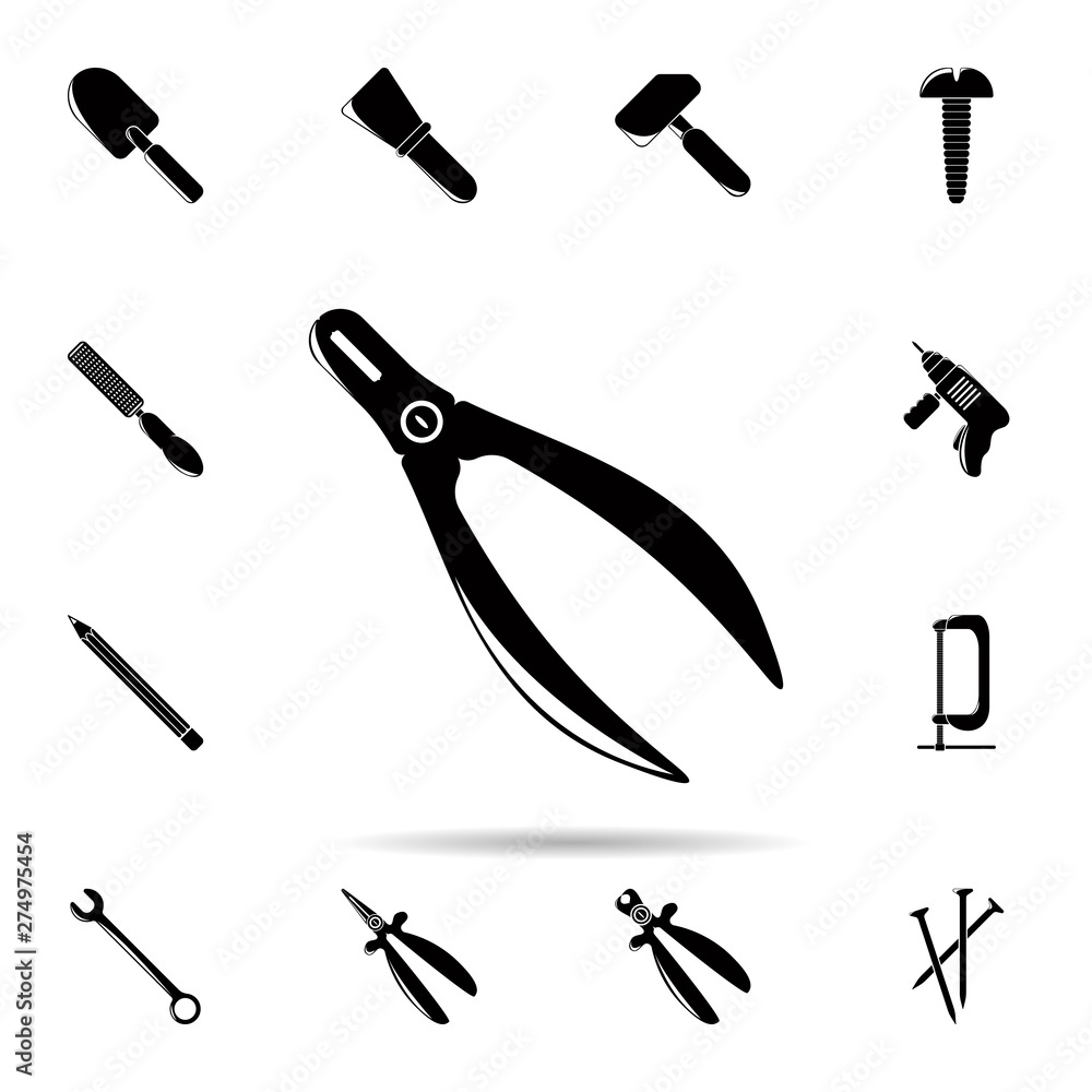 Aufkleber pliers icon. universal set of construction tools for website design and development, app development