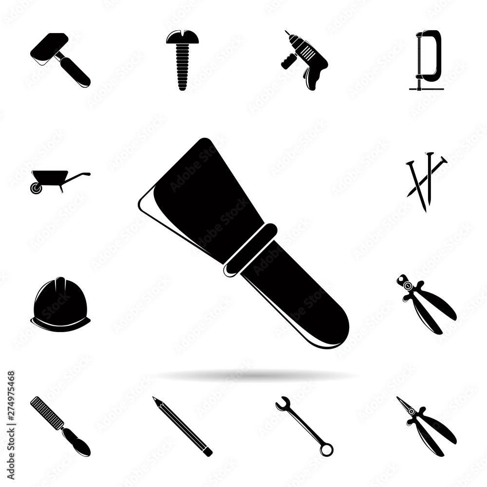 Poster trowel icon. universal set of construction tools for website design and development, app development
