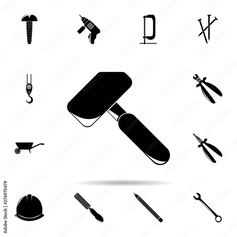 Aufkleber a hammer icon. universal set of construction tools for website design and development, app developme
