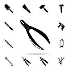 Pliers icon. Universal set of construction tools for website design and development, app development
