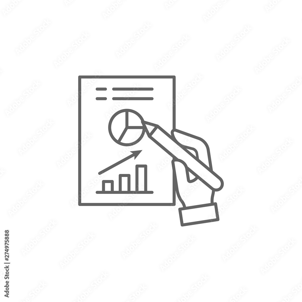Poster planning, time management icon. element of time management icon. thin line icon for website design a