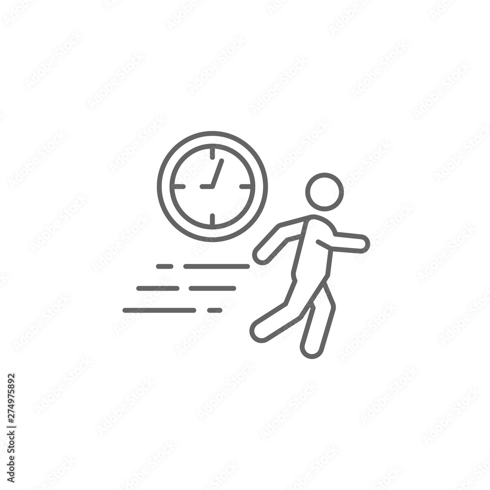 Poster fast, time management icon. element of time management icon. thin line icon for website design and d