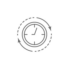 Clock, time management icon. Element of time management icon. Thin line icon for website design and development, app development