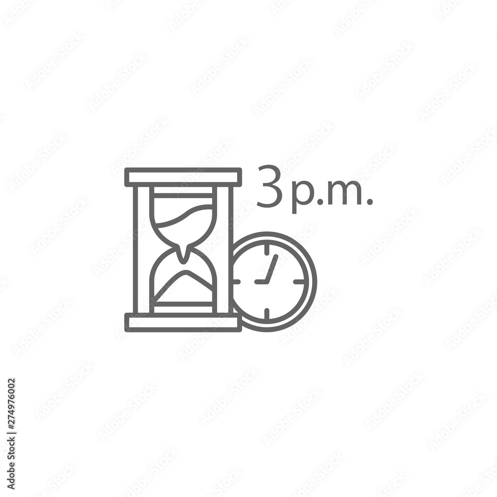 Aufkleber sandglass, time management icon. element of time management icon. thin line icon for website design 