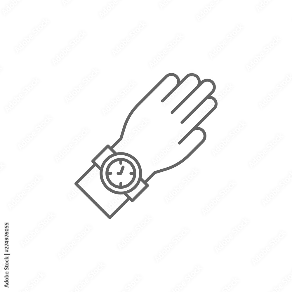 Aufkleber wristwatch, time management icon. element of time management icon. thin line icon for website design