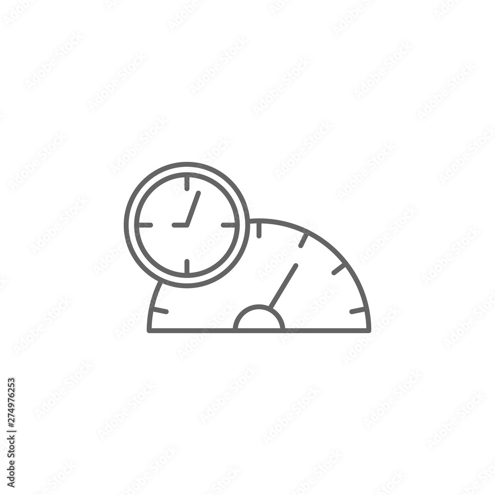 Poster productivity, time management icon. element of time management icon. thin line icon for website desi
