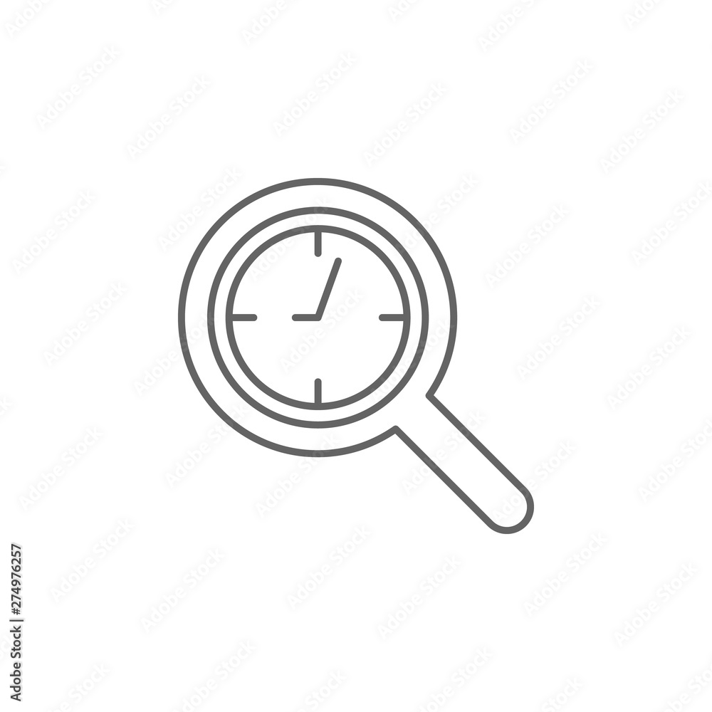 Poster search, time management icon. element of time management icon. thin line icon for website design and