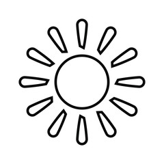 Obraz premium Sun icon vector isolated, sun logo illustration