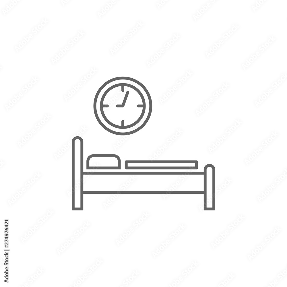 Poster rest time, time management icon. element of time management icon. thin line icon for website design 