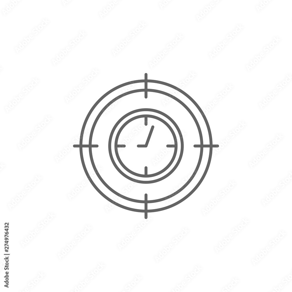Poster targets, time management icon. element of time management icon. thin line icon for website design an